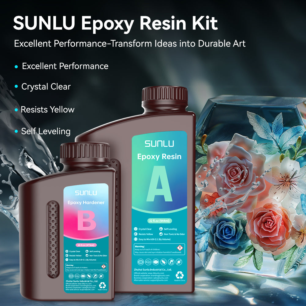 Crystal Clear Epoxy Resin Kit 48OZ(32OZ+16OZ), Perfect for DIY Gifts, Casting, Coating, Decorating, River Table Top