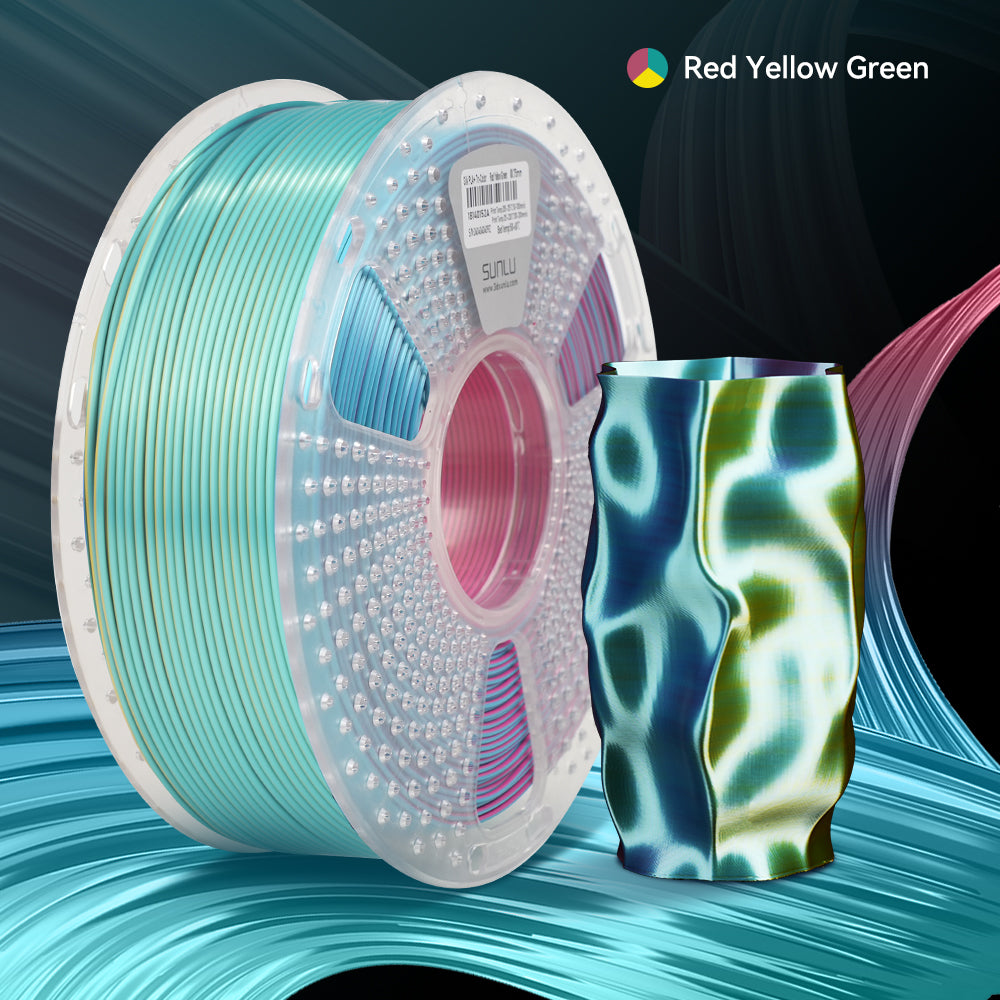 [MOQ: 3KG] Multi-Color SILK Filament(Dual-color, Tri-color and Four-color) 3D Printer Filament 1KG