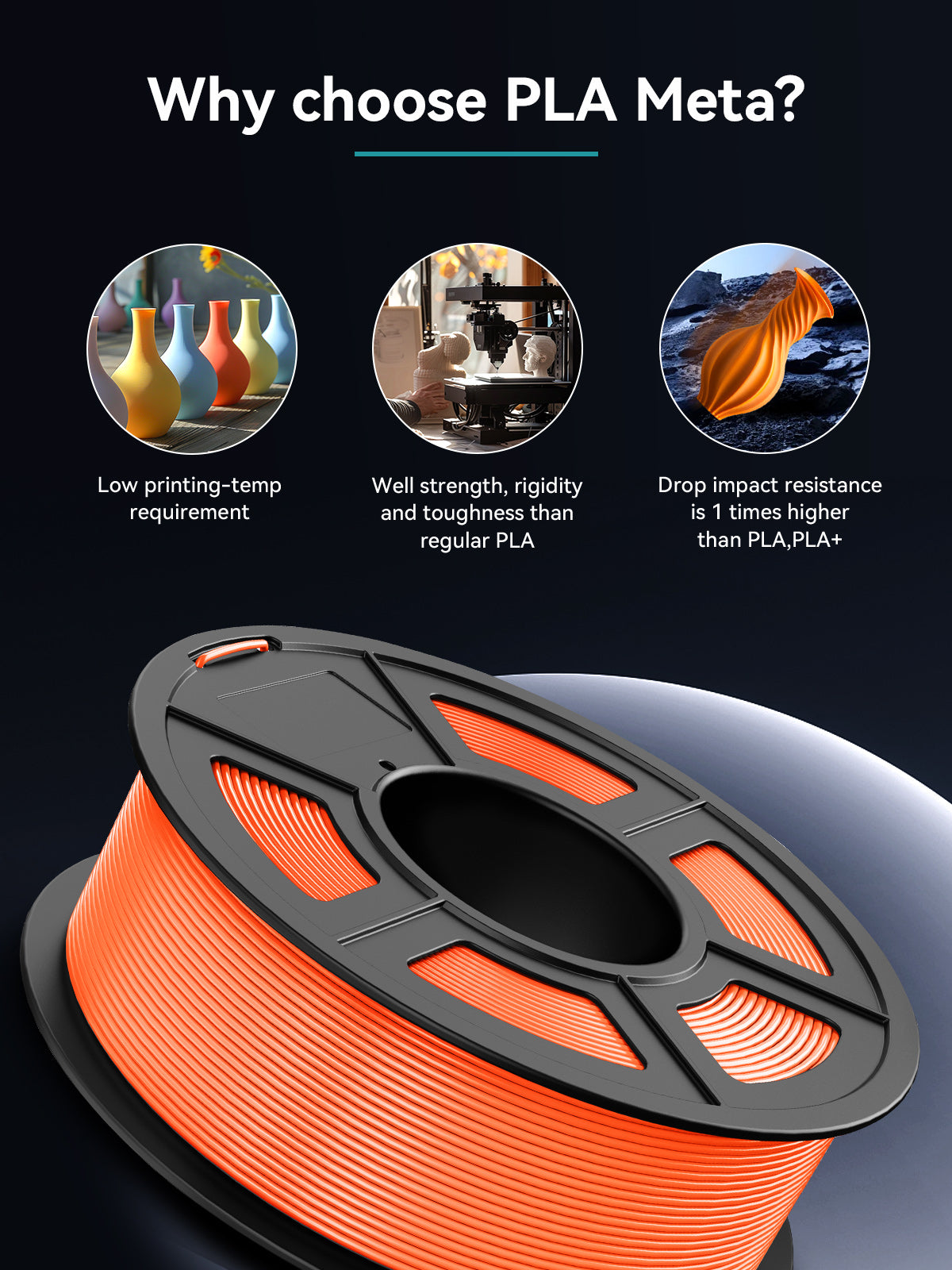 3KG Large Spool PLA Series 3D Printer Filament Collection