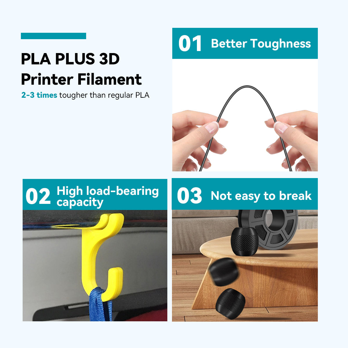 [MOQ: 6KG] PLA+(PLA Plus) 3D Printer Filament 1KG